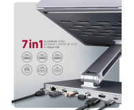 Axagon HMC-STND USB-C 5Gbps ALUMINUM STAND & HUB 7in1 - 1353487 - zdjęcie 5